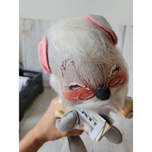 Annalee 1971 mouse large Grandpa newspaper pipe vintage - Picture 7 of 8